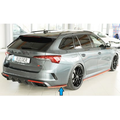Rieger spoiler pod zadní nárazník na pravé straně pro Škoda Octavia RS NX combi r.v. 07/20-, plast ABS bez povrchové úpravy