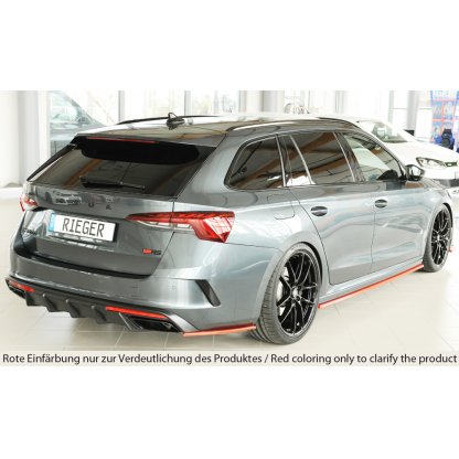 Rieger spoiler pod zadní nárazník na pravé straně pro Škoda Octavia RS NX combi r.v. 07/20-, plast ABS bez povrchové úpravy