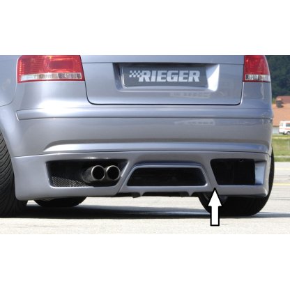 Rieger spoiler pod zadní nárazník pro Audi A3 8P 3-dvéř. r.v. -06/08, plast ABS bez povrchové úpravy