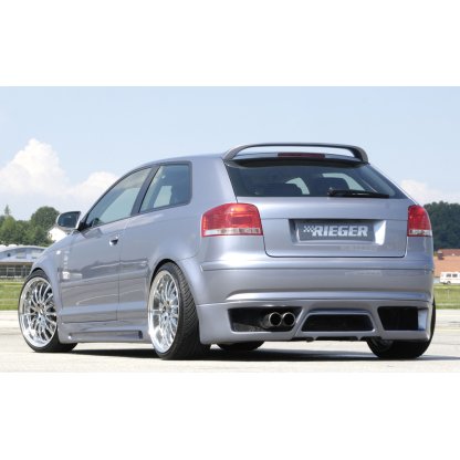 Rieger spoiler pod zadní nárazník pro Audi A3 8P 3-dvéř. r.v. -06/08, plast ABS bez povrchové úpravy