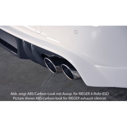 Rieger spoiler pod zadní nárazník pro Audi A4 B8, B81 avant, sedan před faceliftem r.v. 11/07-12/11, plast ABS bez povrchové úpravy, S-Line, pro koncovky na obou stranách
