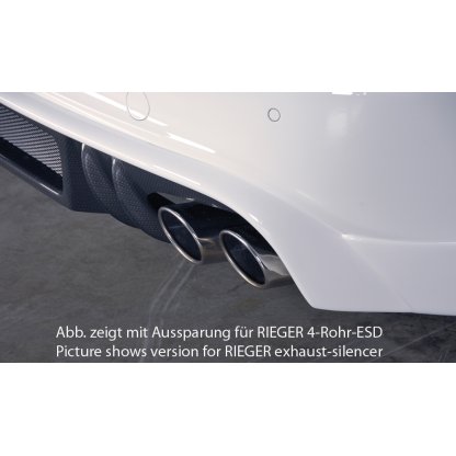 Rieger spoiler pod zadní nárazník pro Audi A4 B8, B81 avant, sedan před faceliftem r.v. 11/07-12/11, plast ABS s povrchovou úpravou Carbon-Look, S-Line, pro koncovky na obou stranách