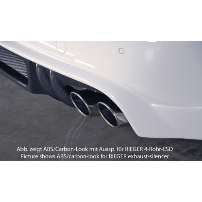 Rieger spoiler pod zadní nárazník pro Audi A4 S4 B8, B81 avant, sedan před faceliftem r.v. 11/08-12/11, plast ABS bez povrchové úpravy, S-Line, pro orig. dvojité koncovky na obou stranách