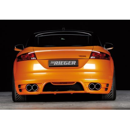 Rieger spoiler pod zadní nárazník pro Audi TT 8J kupé, roadster před faceliftem r.v. 09/06-06/10, plast ABS bez povrchové úpravy, pro vozy s dvojitými koncovkami na obou stranách