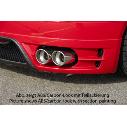 Rieger spoiler pod zadní nárazník pro Audi TT 8J kupé, roadster před faceliftem r.v. 09/06-06/10, plast ABS s povrchovou úpravou Carbon-Look, pro dvojité koncovky vlevo/vpravo