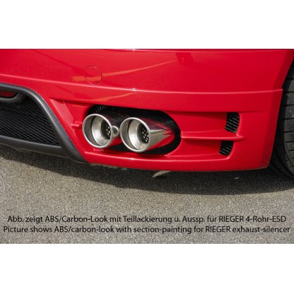 Rieger spoiler pod zadní nárazník pro Audi TT 8J kupé, roadster před faceliftem r.v. 09/06-06/10, plast ABS s povrchovou úpravou Carbon-Look, pro jednoduché koncovky vlevo/vpravo