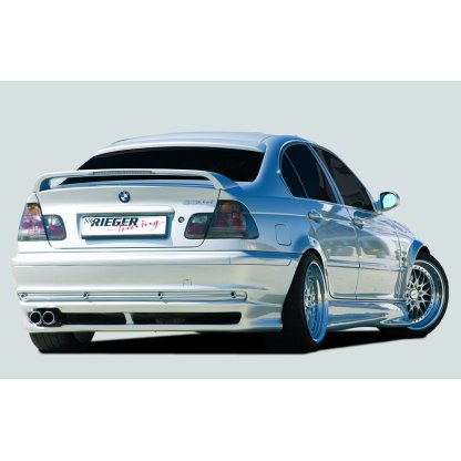 Rieger spoiler pod zadní nárazník pro BMW řada 3 E46 sedan před faceliftem r.v. 02/98-12/01, plast ABS bez povrchové úpravy, včetně tahokovové mřížky