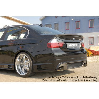 Rieger spoiler pod zadní nárazník pro BMW řada 3 E90, E91 sedan, touring vč. faceliftu r.v. 03/05-08/08, 08/05-08/08, 09/08-, plast ABS bez povrchové úpravy