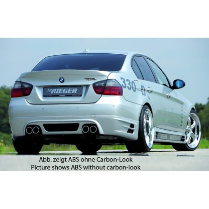 Rieger spoiler pod zadní nárazník pro BMW řada 3 E90, E91 sedan, touring vč. faceliftu r.v. 03/05-08/08, 08/05-08/08, 09/08-, plast ABS s povrchovou úpravou Carbon-Look, pro 335i