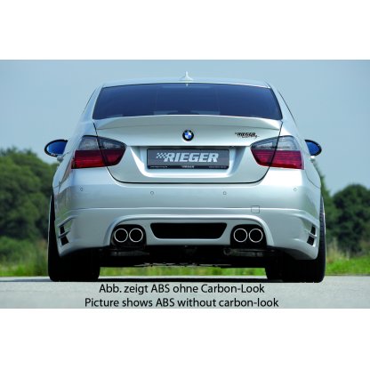 Rieger spoiler pod zadní nárazník pro BMW řada 3 E90, E91 sedan, touring vč. faceliftu r.v. 03/05-08/08, 08/05-08/08, 09/08-, plast ABS s povrchovou úpravou Carbon-Look, pro 335i