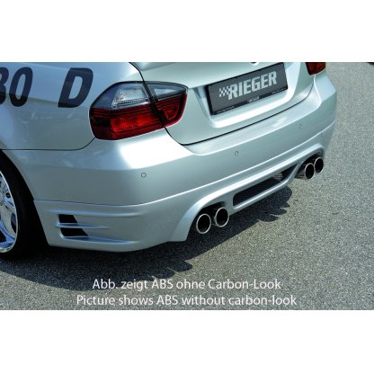 Rieger spoiler pod zadní nárazník pro BMW řada 3 E90, E91 sedan, touring vč. faceliftu r.v. 03/05-08/08, 08/05-08/08, 09/08-, plast ABS s povrchovou úpravou Carbon-Look, pro 335i