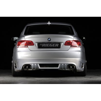 Rieger spoiler pod zadní nárazník pro BMW řada 3 E92, E93 kabriolet, kupé před faceliftem r.v. 03/07-02/10, 09/06-02/10, plast ABS bez povrchové úpravy, mimo 335i a 335d, pro vozy s dvojitými koncovkami na obou stranách