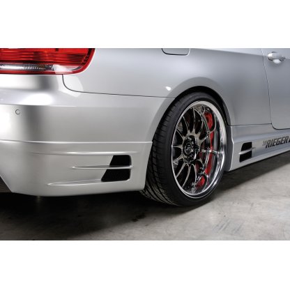 Rieger spoiler pod zadní nárazník pro BMW řada 3 E92, E93 kabriolet, kupé před faceliftem r.v. 03/07-02/10, 09/06-02/10, plast ABS bez povrchové úpravy, pouze pro 335i, pro dvojité koncovky na obou stranách