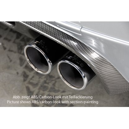 Rieger spoiler pod zadní nárazník pro BMW řada 3 E92, E93 kabriolet, kupé před faceliftem r.v. 03/07-02/10, 09/06-02/10, plast ABS s povrchovou úpravou Carbon-Look, pouze pro 335i, pro dvojité koncovky na obou stranách