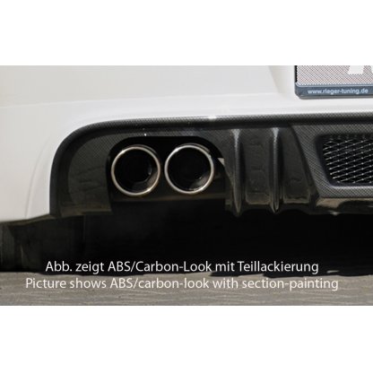 Rieger spoiler pod zadní nárazník pro BMW Z4 E85 kupé, roadster po faceliftu r.v. 01/06-03/09, plast ABS s povrchovou úpravou Carbon-Look, pro orig. dvojitou koncovku vlevo