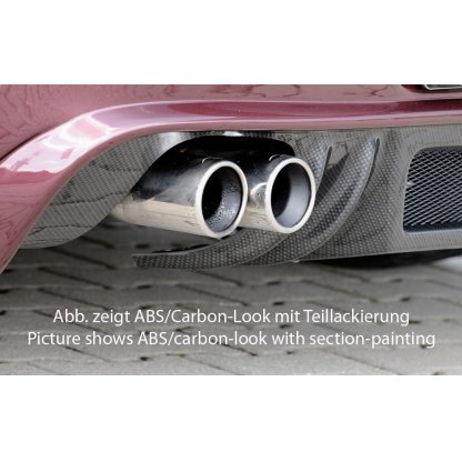 Rieger spoiler pod zadní nárazník pro BMW Z4 E85 kupé, roadster po faceliftu r.v. 01/06-03/09, plast ABS s povrchovou úpravou Carbon-Look, pro orig. dvojitou koncovku vlevo