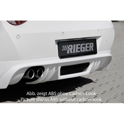 Rieger spoiler pod zadní nárazník pro BMW Z4 E85 kupé, roadster po faceliftu r.v. 01/06-03/09, plast ABS s povrchovou úpravou Carbon-Look, pro orig. dvojitou koncovku vlevo