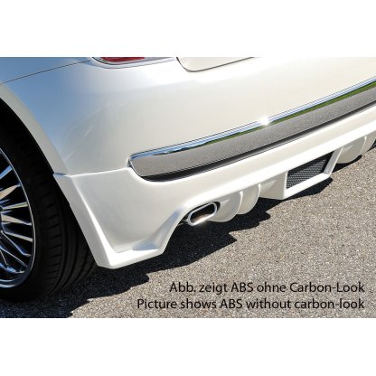 Rieger spoiler pod zadní nárazník pro Fiat 500 312 2-dvéř. r.v. 10/07-, plast ABS s povrchovou úpravou Carbon-Look, pro sport. koncovky na obou stranách