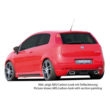 Rieger spoiler pod zadní nárazník pro Fiat Grande Punto 199 3-dvéř., 5-dvéř. r.v. 10/05-, plast ABS bez povrchové úpravy