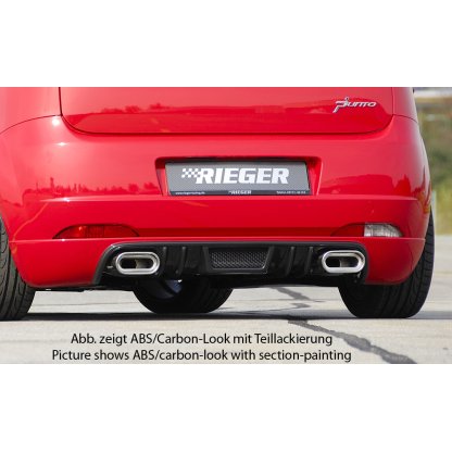 Rieger spoiler pod zadní nárazník pro Fiat Grande Punto 199 3-dvéř., 5-dvéř. r.v. 10/05-, plast ABS bez povrchové úpravy