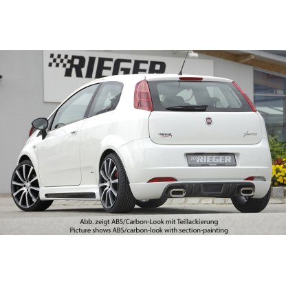Rieger spoiler pod zadní nárazník pro Fiat Grande Punto 199 3-dvéř., 5-dvéř. r.v. 10/05-, plast ABS bez povrchové úpravy