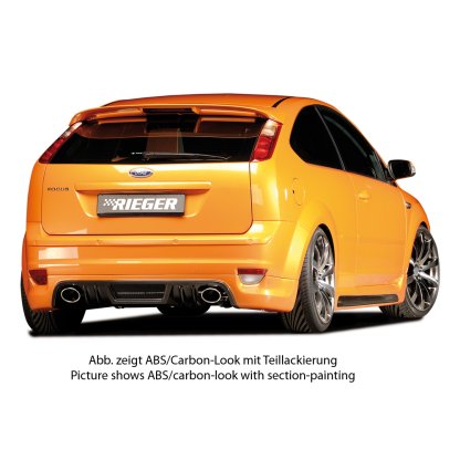 Rieger spoiler pod zadní nárazník pro Ford Focus 2 3-dvéř., 5-dvéř. před faceliftem r.v. 07/04-01/08, plast ABS bez povrchové úpravy, pro vozy s koncovkami na obou stranách