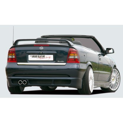 Rieger spoiler pod zadní nárazník pro Opel Astra G 3-dvéř., cabrio, kupé, plast ABS bez povrchové úpravy