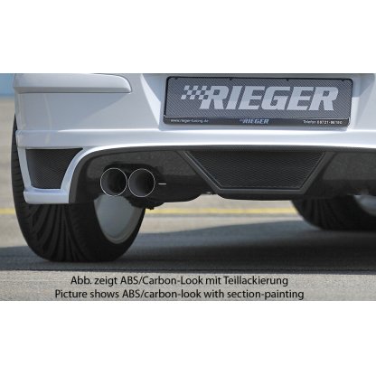 Rieger spoiler pod zadní nárazník pro Opel Astra H 5-dvéř., hatchback, notchback r.v. 03/04-, plast ABS bez povrchové úpravy, pro dvojitou koncovku vlevo