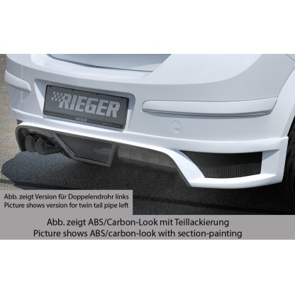 Rieger spoiler pod zadní nárazník pro Opel Astra H 5-dvéř., hatchback, notchback r.v. 03/04-, plast ABS bez povrchové úpravy, pro vozy s koncovkou vlevo