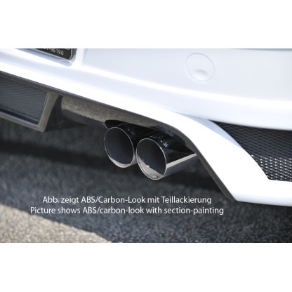 Rieger spoiler pod zadní nárazník pro Opel Astra H 5-dvéř., hatchback, notchback r.v. 03/04-, plast ABS s povrchovou úpravou Carbon-Look, pro dvojité koncovky na obou stranách