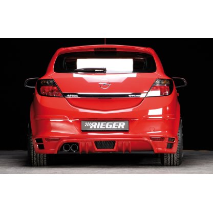 Rieger spoiler pod zadní nárazník pro Opel Astra H GTC 3-dvéř., plast ABS bez povrchové úpravy, pro vozy s koncovkou vlevo