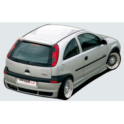 Rieger spoiler pod zadní nárazník pro Opel Corsa C 3-dvéř., 5-dvéř. před faceliftem r.v. 09/00-05/03, plast ABS bez povrchové úpravy