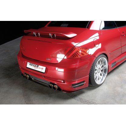 Rieger spoiler pod zadní nárazník pro Peugeot 307 convertible CC vč. faceliftu r.v. 04/01-04/05, 05-05-, plast ABS s povrchovou úpravou Carbon-Look