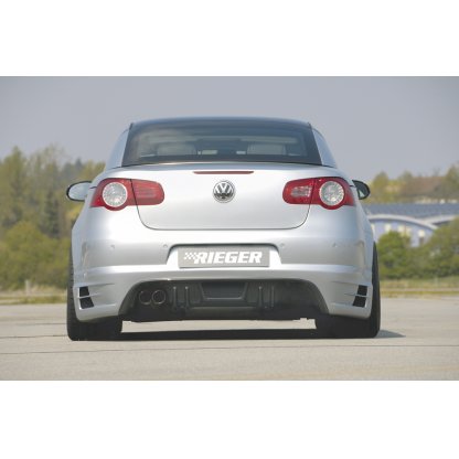 Rieger spoiler pod zadní nárazník pro Volkswagen Eos 1F kabriolet před faceliftem r.v. 04/06/-11/10, plast ABS bez povrchové úpravy, pro dvojitou koncovku vlevo