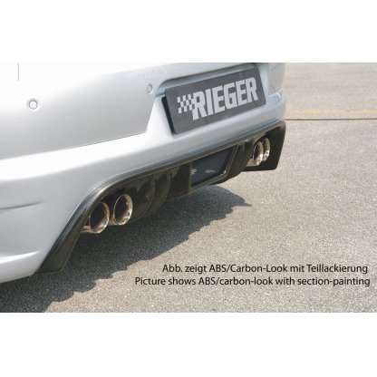 Rieger spoiler pod zadní nárazník pro Volkswagen Eos 1F kabriolet před faceliftem r.v. 04/06/-11/10, plast ABS bez povrchové úpravy, pro vozy s dvojitými koncovkami na obou stranách
