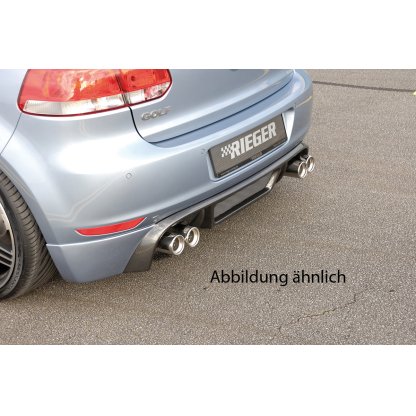 Rieger spoiler pod zadní nárazník pro Volkswagen Golf 6 3-dvéř., 5-dvéř. r.v. 10/08-, plast ABS s povrchovou úpravou Carbon-Look, pro koncovku vlevo