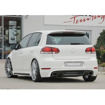 Rieger spoiler pod zadní nárazník pro Volkswagen Golf 6 GTD, GTI 3-dvéř., 5-dvéř., kabriolet, plast ABS s povrchovou úpravou Carbon-Look