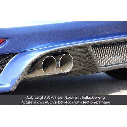 Rieger spoiler pod zadní nárazník pro Volkswagen Scirocco 3 13 2-dvéř. před faceliftem r.v. 08/08-04/14, plast ABS bez povrchové úpravy, pro dvojité koncovky na obou stranách