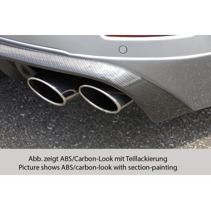 Rieger spoiler pod zadní nárazník SG-Design pro Ford Mondeo BA7 combi před faceliftem r.v. 03/07-09/10, plast ABS s povrchovou úpravou Carbon-Look, pro vozy s dvojitou koncovkou na obou stranách