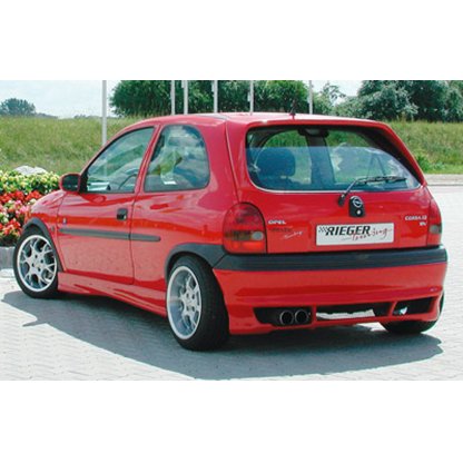 Rieger spoiler pod zadní nárazník (varianta 2) pro Opel Corsa B 3-dvéř., 5-dvéř. (do r.v. 97) r.v. 02/93-09/96, plast ABS bez povrchové úpravy