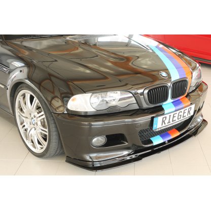 Rieger Spoilerlippe (GBL-50234) pro BMW řada 3 E46 M3 kupé, r.v. 06/00-, plast ABS lakovaný do černé lesklé barvy