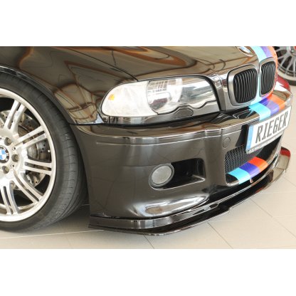 Rieger Spoilerlippe (GBL-50234) pro BMW řada 3 E46 M3 kupé, r.v. 06/00-, plast ABS lakovaný do černé lesklé barvy