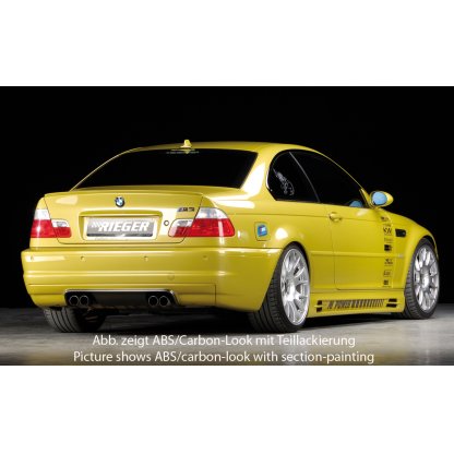 Rieger vložka zadního nárazníku CSL-Look pro BMW řada 3 E46 M3 kabriolet, kupé, plast ABS s povrchovou úpravou Carbon-Look