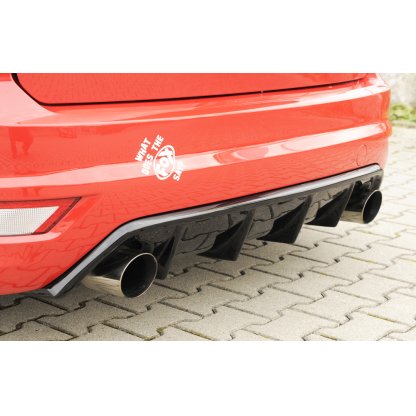 Rieger vložka zadního nárazníku (GBL-34158) pro Ford Focus 2 ST 3-dvéř., 5-dvéř. po faceliftu, plast ABS lakovaný do černé lesklé barvy