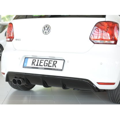Rieger vložka zadního nárazníku (GBL-47213) pro Volkswagen Polo 6 GTI 3-dvéř., plast ABS lakovaný do černé lesklé barvy
