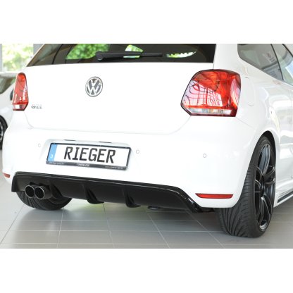 Rieger vložka zadního nárazníku (GBL-47213) pro Volkswagen Polo 6 GTI 3-dvéř., plast ABS lakovaný do černé lesklé barvy
