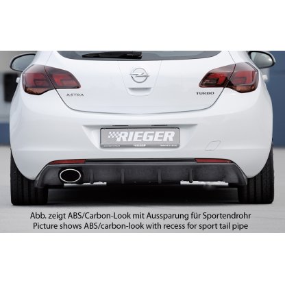 Rieger vložka zadního nárazníku (GBL-51315) pro Opel Astra J 5-dvéř., hatchback před faceliftem, plast ABS lakovaný do černé lesklé barvy