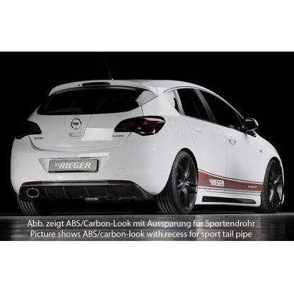 Rieger vložka zadního nárazníku (GBL-51315) pro Opel Astra J 5-dvéř., hatchback před faceliftem, plast ABS lakovaný do černé lesklé barvy