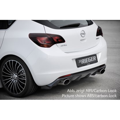 Rieger vložka zadního nárazníku (GBL-51316) pro Opel Astra J 5-dvéř., hatchback před faceliftem, plast ABS lakovaný do černé lesklé barvy