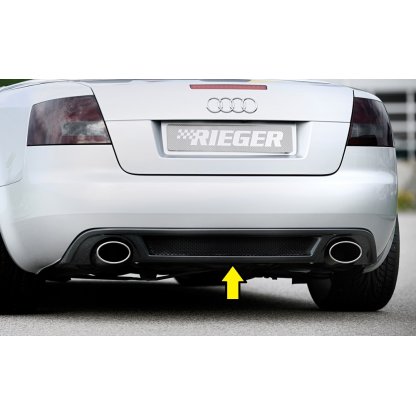 Rieger vložka zadního nárazníku (GBL-55269) pro Audi A4 8H kabriolet, plast ABS lakovaný do černé lesklé barvy
